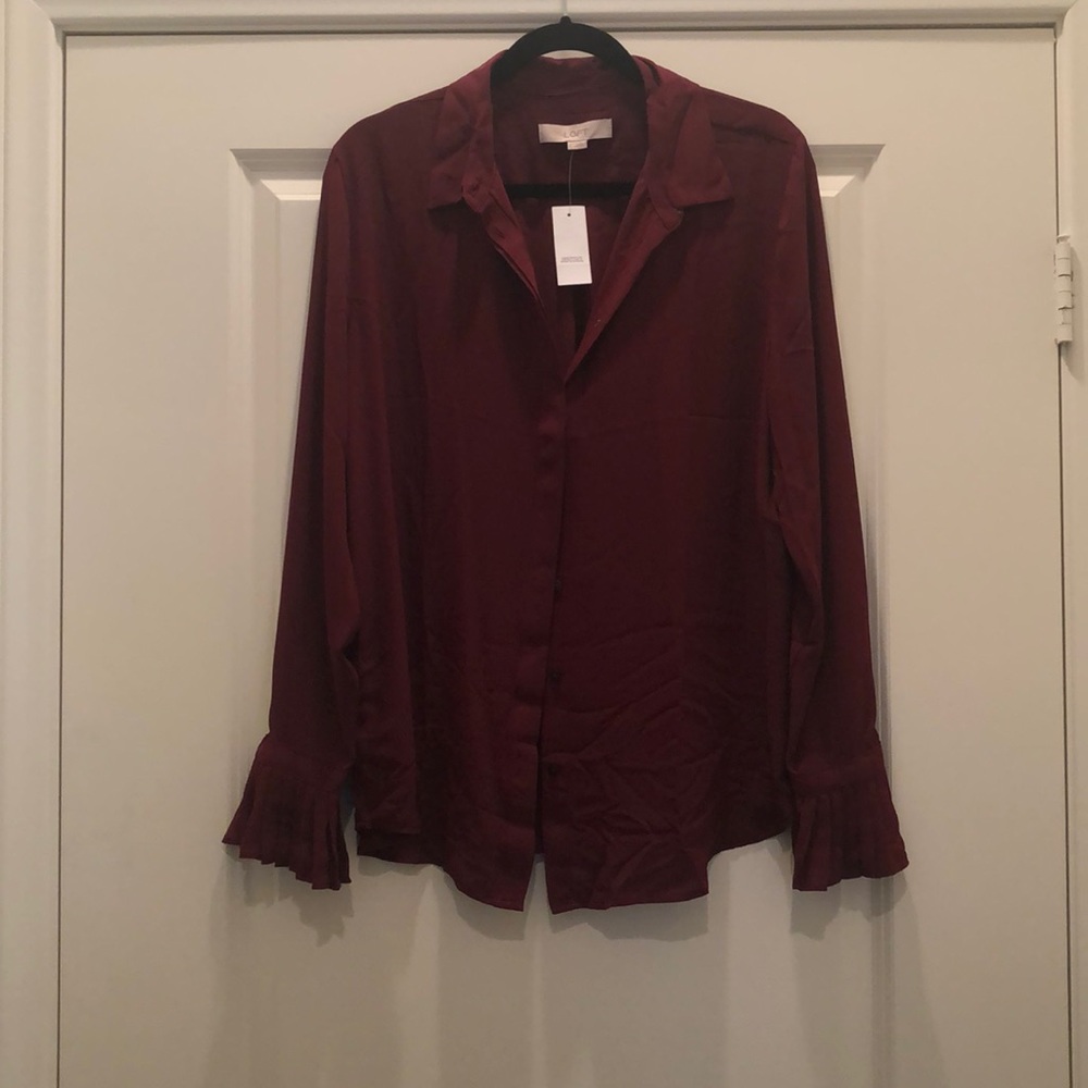 LOFT Maroon Blouse